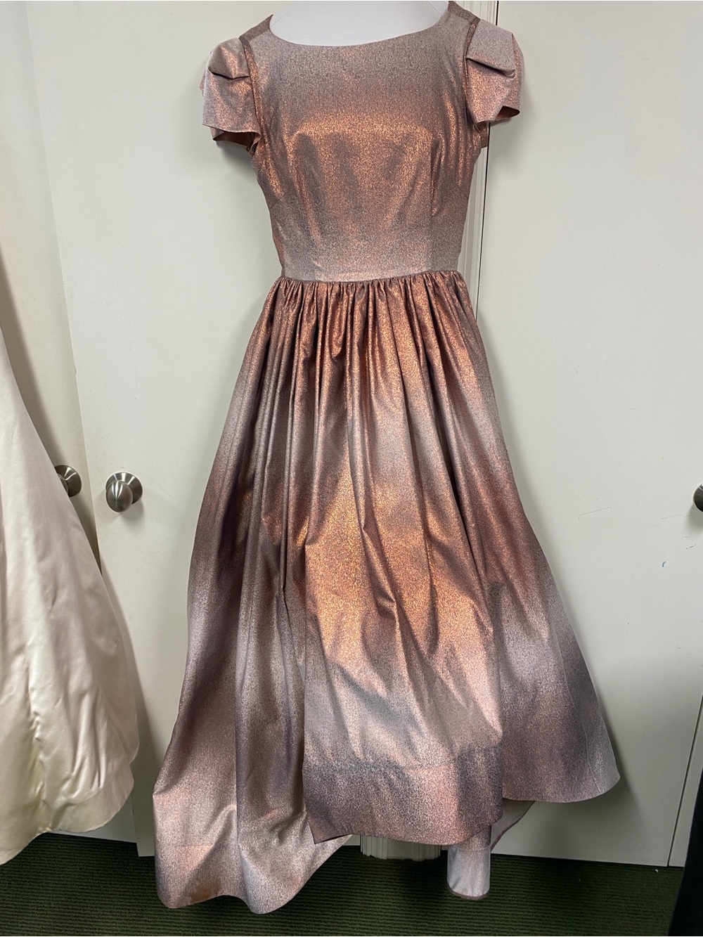 Alice + Olivia Metallic Rose Maxi Dress